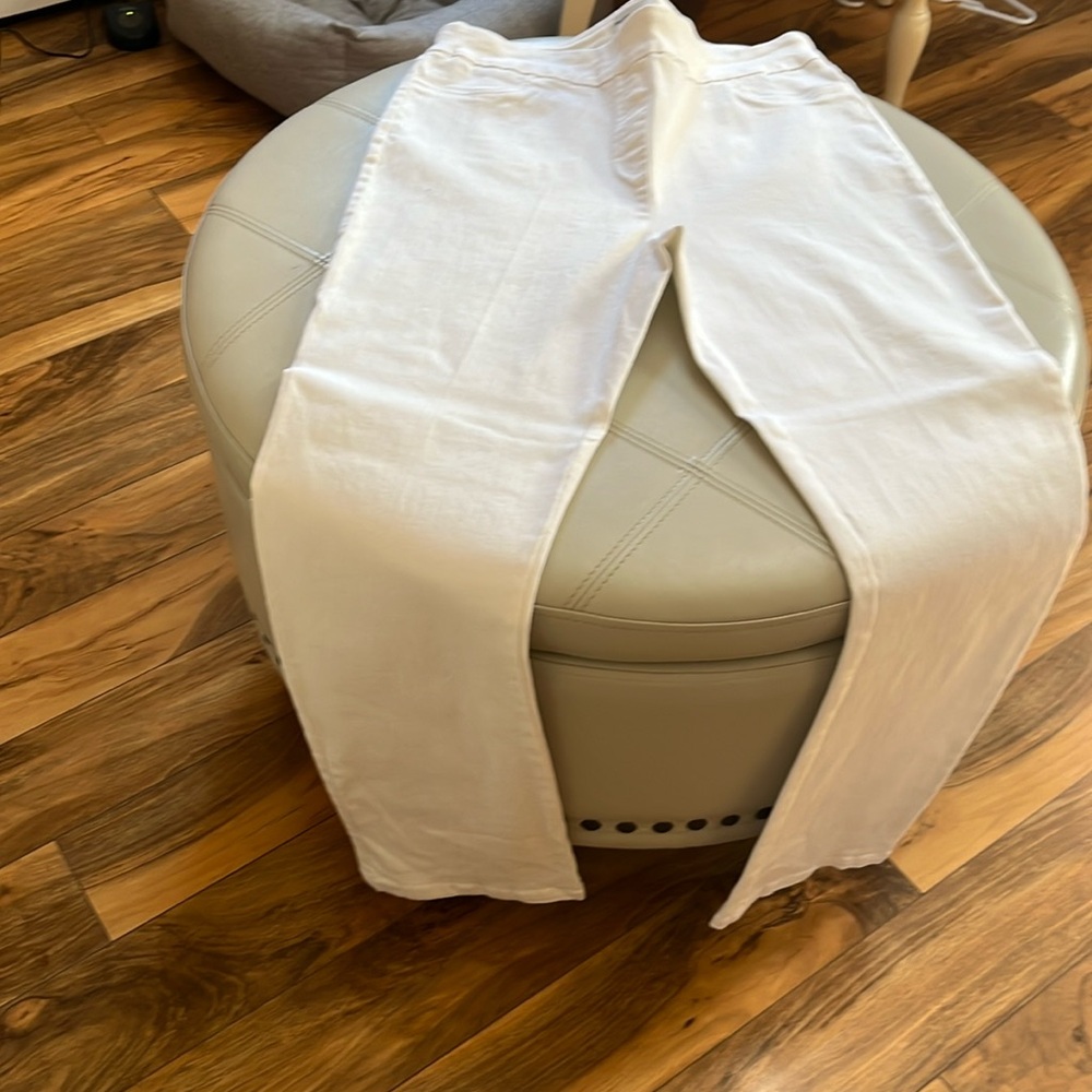 White jeans DRAPERS & DAMONS sz L sparkle on back pockets
